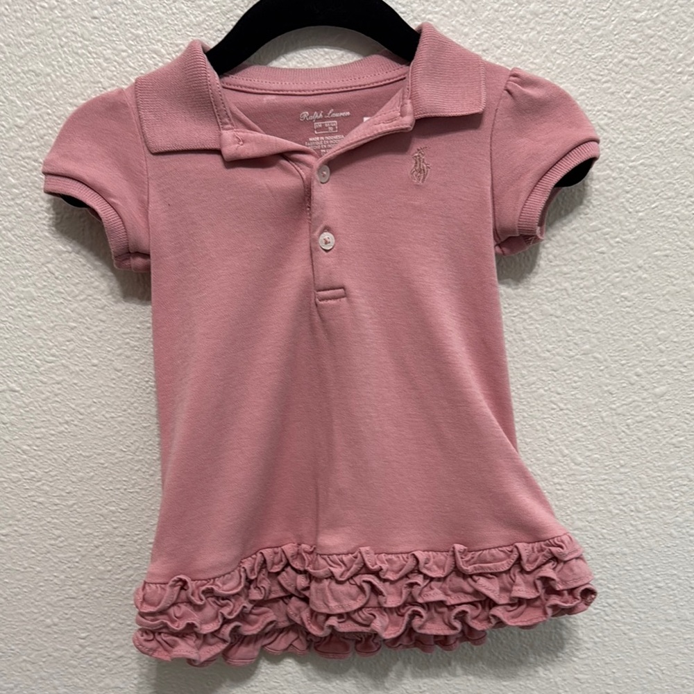 Ralph Lauren Kids Polo in Soft Pink